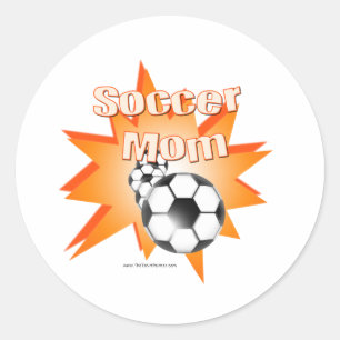 Fußball-Mama Runder Aufkleber