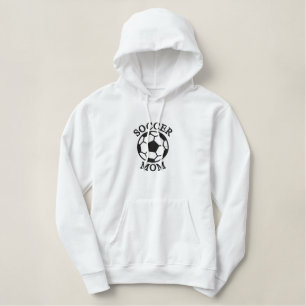 Fußball-Mama-Schablone Bestickter Hoodie