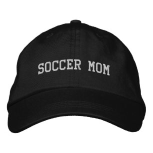 Fußball-Mama Schwarz-weißer benutzerdefinierter Te Bestickte Baseballkappe