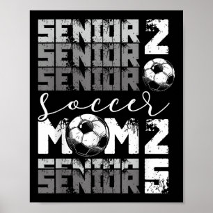 Fußball-Mama Senior 2025 High School Abschluss Out Poster