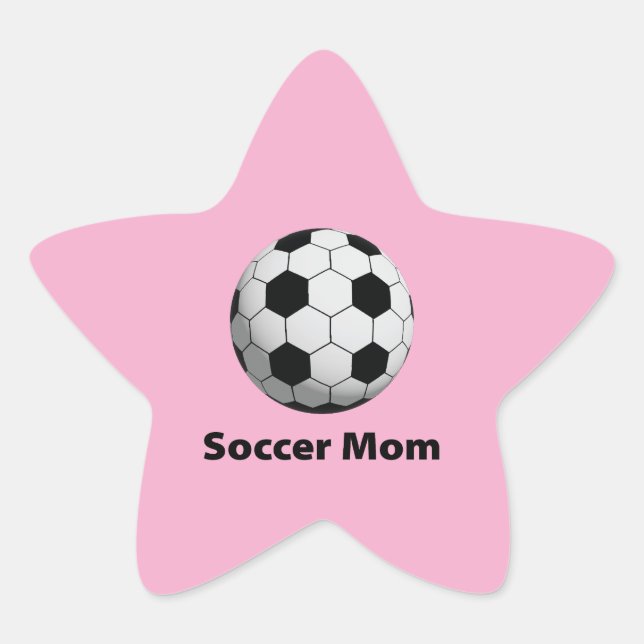 Fußball-Mama Stern-Aufkleber (Vorderseite)