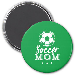 Fußball Mama stolz Mutter des Fußballspielers Kind Magnet