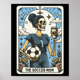 Fußball-Mama-Tarotkarte Vintage-Halloween-Fußball- Poster
