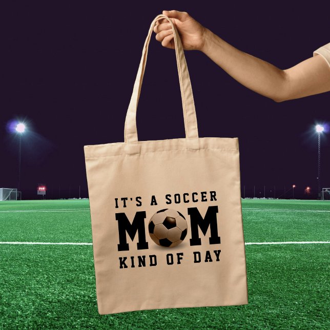 Fußball-Mama Tragetasche (Soccer Mom Kind of Day Black Tote Bag
)