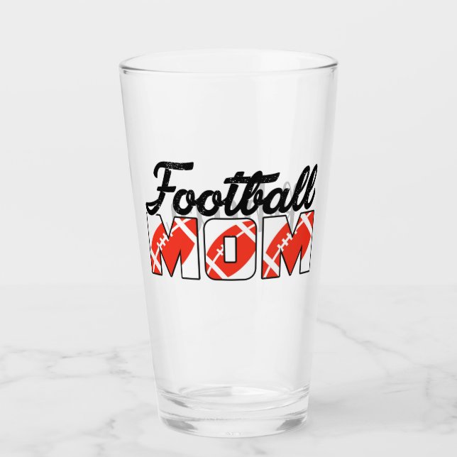 Fußball-Mama und Name Glass Glas (Vorderseite)