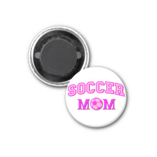 Fußball-Mama Zeichnend und Text ganz rosa Magnet