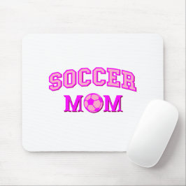Fußball-Mama Zeichnend und Text ganz rosa Mousepad