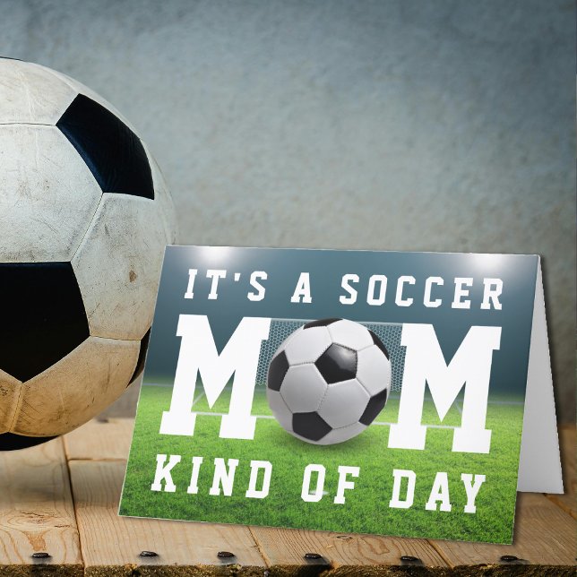 Fußball-Mama zum Geburtstag Dankeskarte (Soccer Mom Kind of Day Happy Mother's Day Thank You Card
)