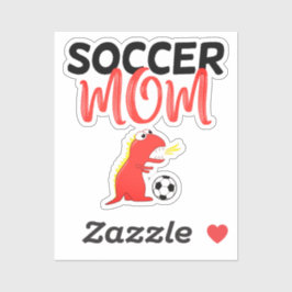 Fußball-Mamas vereint Dinosaurier-Spaß Aufkleber