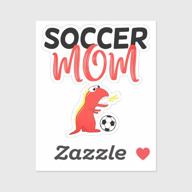 Fußball-Mamas vereint Dinosaurier-Spaß Aufkleber (Blatt)