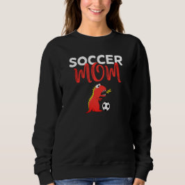 Fußball-Mamas vereint Dinosaurier-Spaß Sweatshirt
