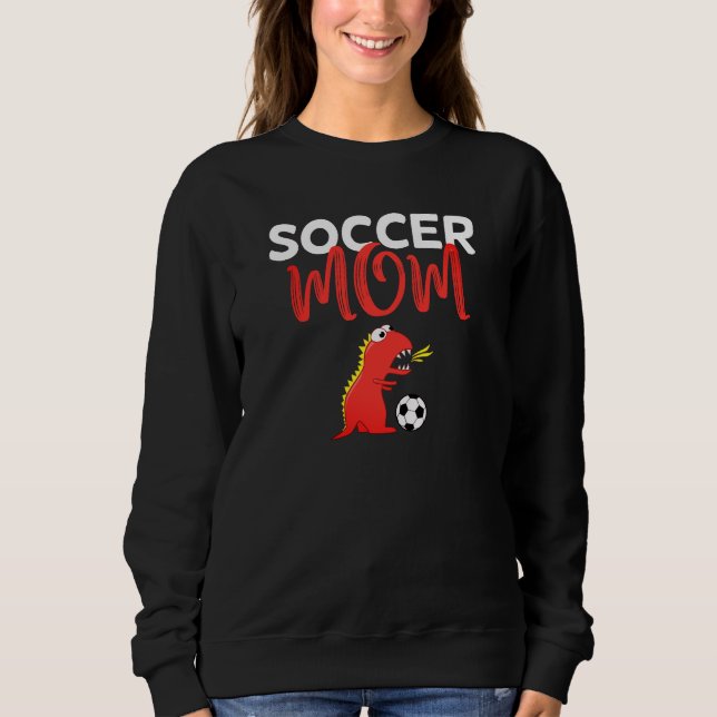 Fußball-Mamas vereint Dinosaurier-Spaß Sweatshirt (Vorderseite)