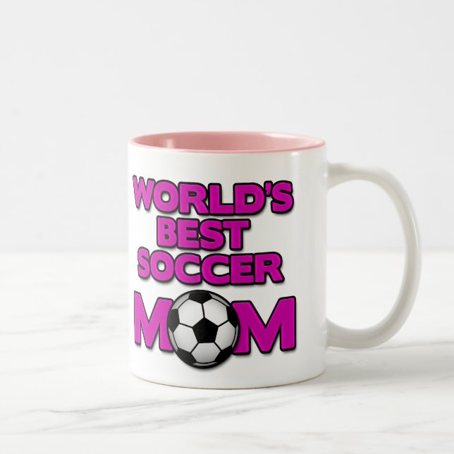 Fußball-Mamma-Tasse der Welt beste Zweifarbige Tasse (Rechts)