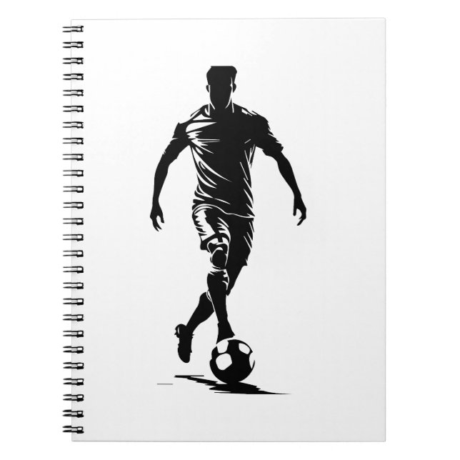 Fußball-Mann mit Ball-Design. Notizblock (Vorderseite)