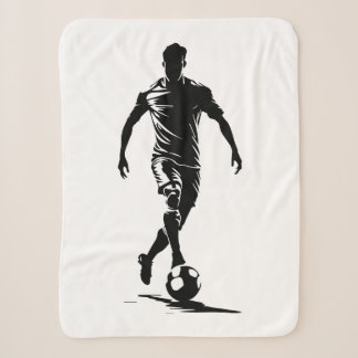 Fußball-Mann mit Ball-Design. Sherpadecke