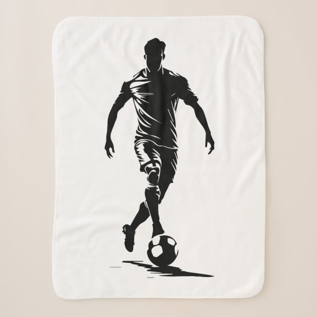 Fußball-Mann mit Ball-Design. Sherpadecke (Vorderseite)