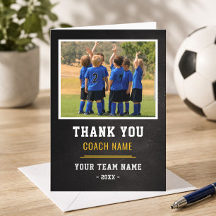 Fußball-Mannschafts-Trainer-Dankeschön-Foto Dankeskarte