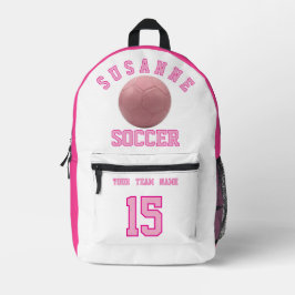 Fußball-Mannschaftsname Benutzerdefinierte Sportar Bedruckter Rucksack