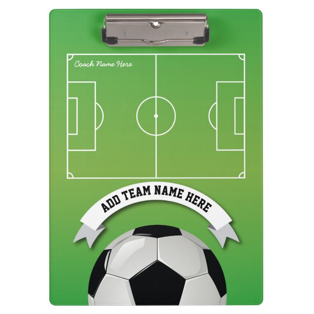 Fußball-Mannschaftstrainer Personalisiert Klemmbrett (Vorderseite)