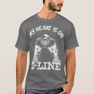 Fußball Mein Herz ist auf der Linie verteidigende T-Shirt