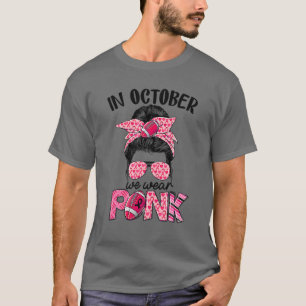 Fußball Messy Bun Sonnenbrille im Oktober Wir trag T-Shirt