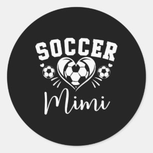 Fußball Mimi Fußball Herz Runder Aufkleber
