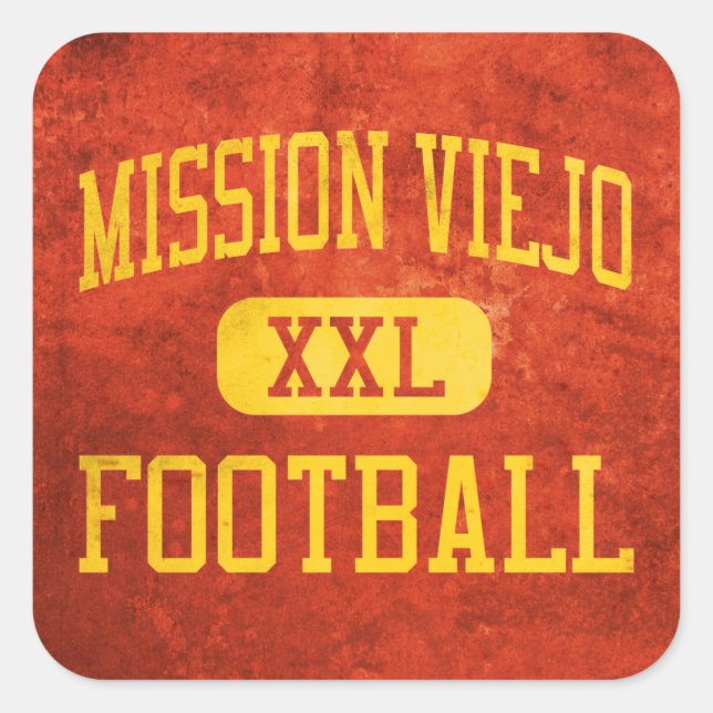 Fußball Mission Viejo Diablos Quadratischer Aufkleber (Vorderseite)