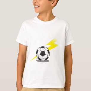Fußball mit Blitzbolzen T-Shirt