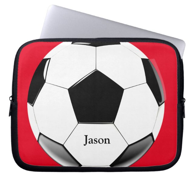 Fußball mit dem Namen Laptop Electronics Bag Laptopschutzhülle (Vorderseite)