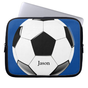 Fußball mit dem Namen Laptop Electronics Bag Laptopschutzhülle