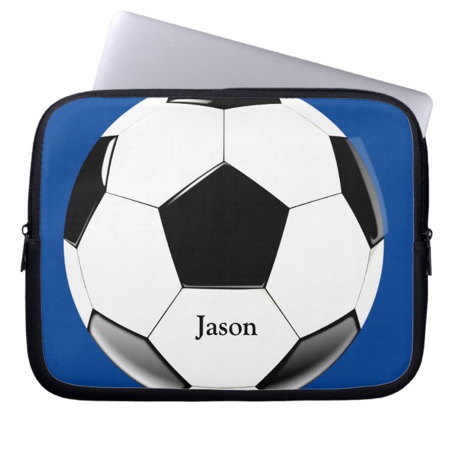 Fußball mit dem Namen Laptop Electronics Bag Laptopschutzhülle (Vorderseite)