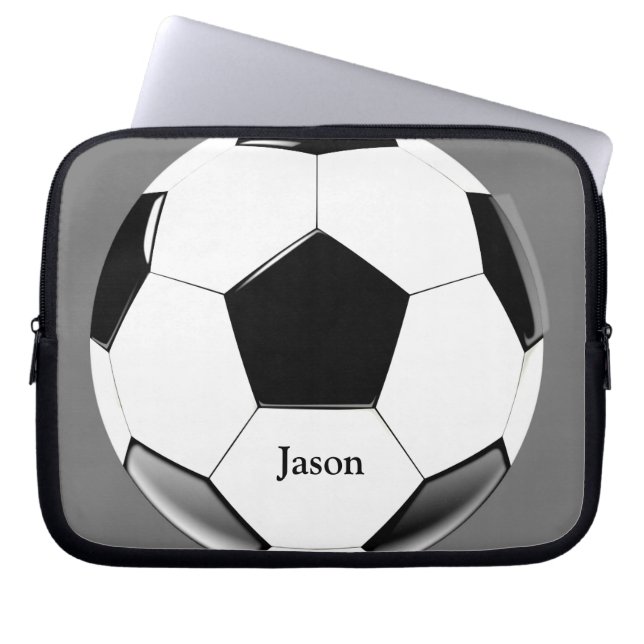 Fußball mit dem Namen Laptop Electronics Bag Laptopschutzhülle (Vorderseite)