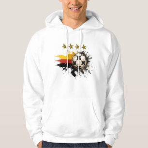 Fußball mit deutscher Flagge und vier goldene Ster Hoodie