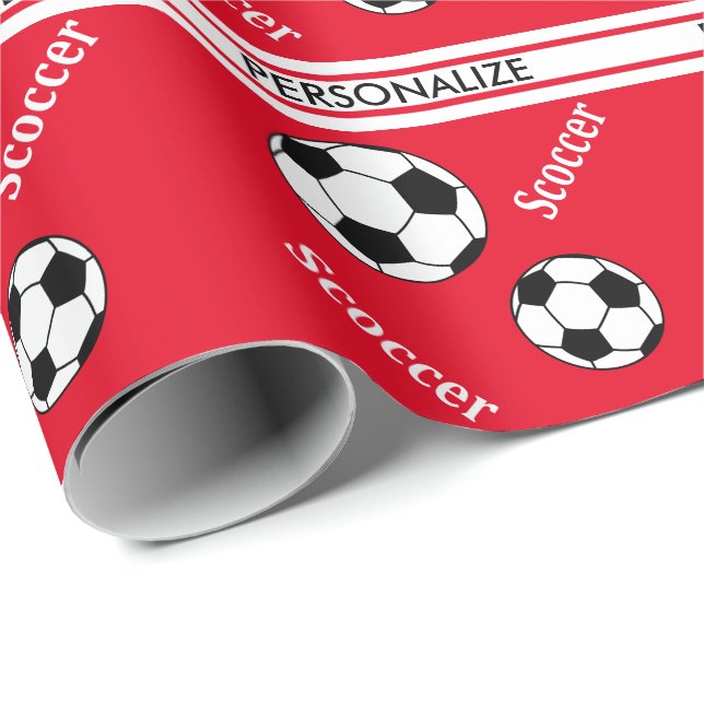 Fußball mit DIY-Hintergrundfarbe Geschenkpapier (Rolleneckpunkt)
