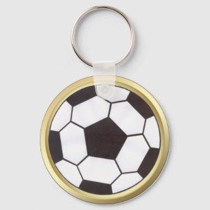 Fußball mit Goldschmiedetter Schlüsselanhänger
