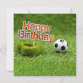 Geburtstagskarte Zum 5. Geburtstag – Motiv: Fußballer, Bunt – Mit Umschlag, 13,8x21,2 Cm