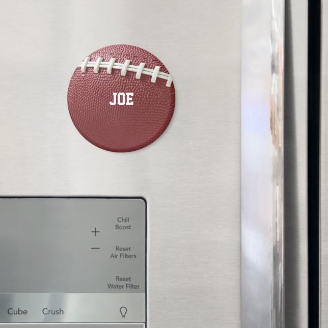Fußball mit Schnürsenkeln Personalisiert aussehen Magnet (In Situ (Kühlschrank))