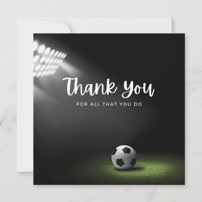 Fußball mit vielen Dank für alles, was Sie tun auf (Vorderseite)