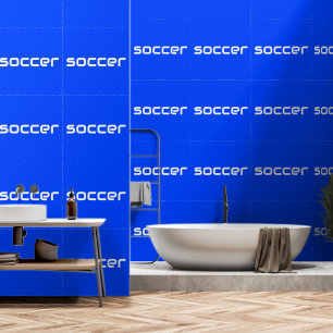 FUßBALL Moderne weiße elegante Schrift auf königsb Tapete