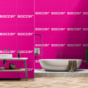 FUßBALL Moderne weiße Schrift auf strahlendem Hot  Tapete