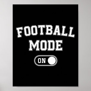 Fußball-Modus auf lustige Quarterback Geschenkcoac Poster