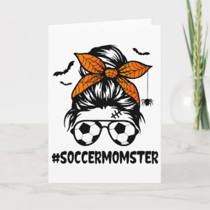 Fußball-Monster für Frauen Halloween-Mama unordent Karte