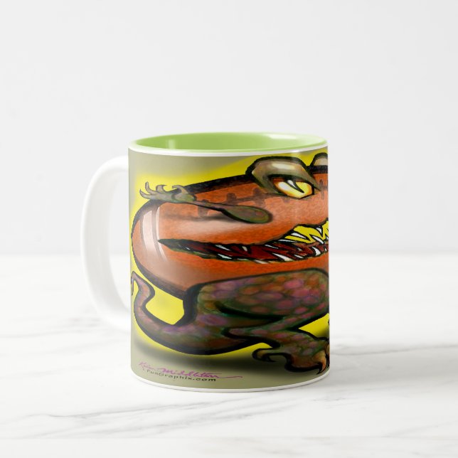 Fußball-Monster Zwei-Tone-Tasse Zweifarbige Tasse (Vorderseite Links)