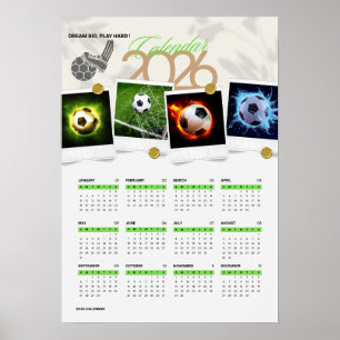 Fußball-Motivation 2026 KALENDER Poster