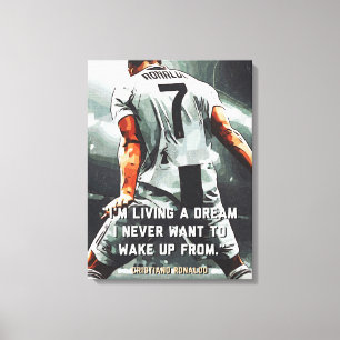 Fußball-Motivationsposter Traumzitat Sport Wand Leinwanddruck
