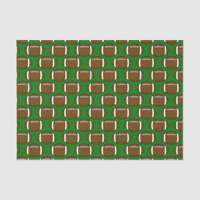 Fußball-Muster Design auf grünem Feld Seidenpapier (Vorderseite)