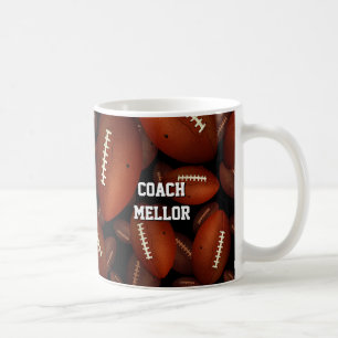 Fußball-Muster personalisierter Teamtrainer Kaffeetasse