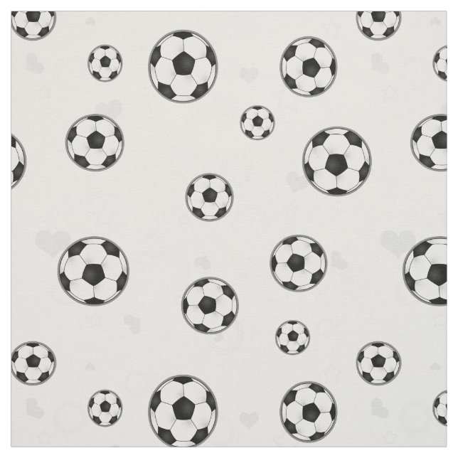 Fußball-Muster Schwarzweiss Stoff (Muster)