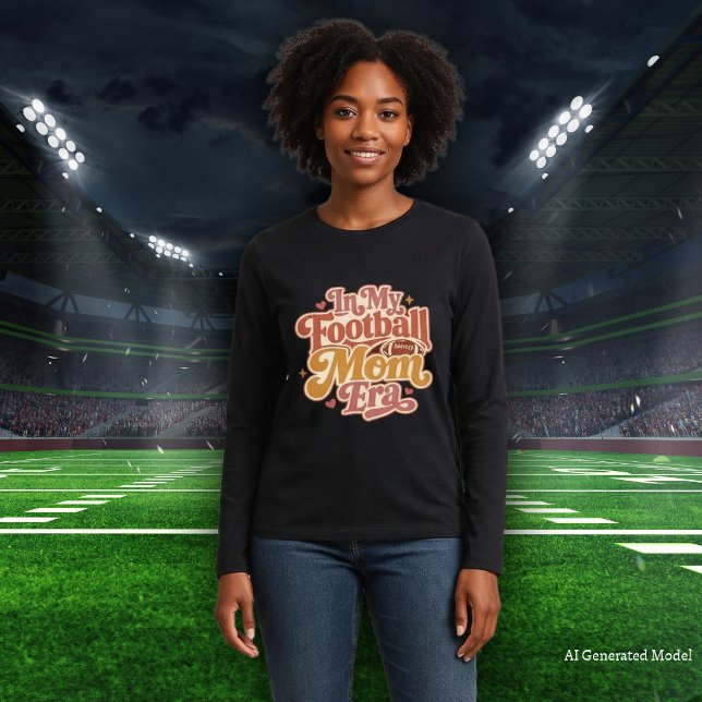 Fußball-Mutter-Ära Tri-Blend Shirt (Football Fall Outfit For Mom - In My Football Mom Era - Retro - Fun gift!)