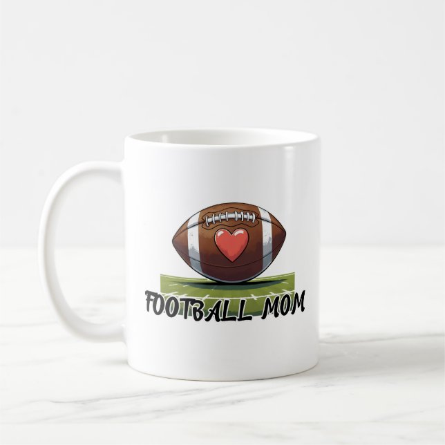 Fußball-Mutter-Keramik-Tasse | Perfektes Geschenk  Kaffeetasse (Links)